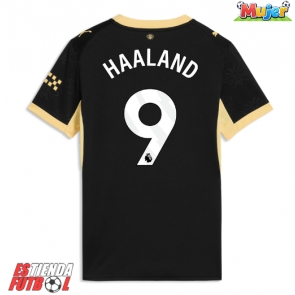 Manchester City Erling Haaland #9 Segunda Equipación Mujer 2026-27 Manga Corta